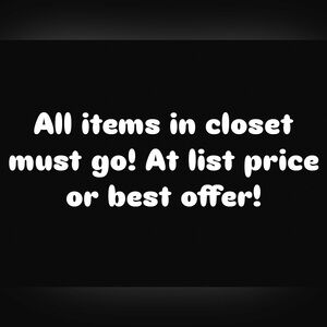 Decluttering! All items must go!